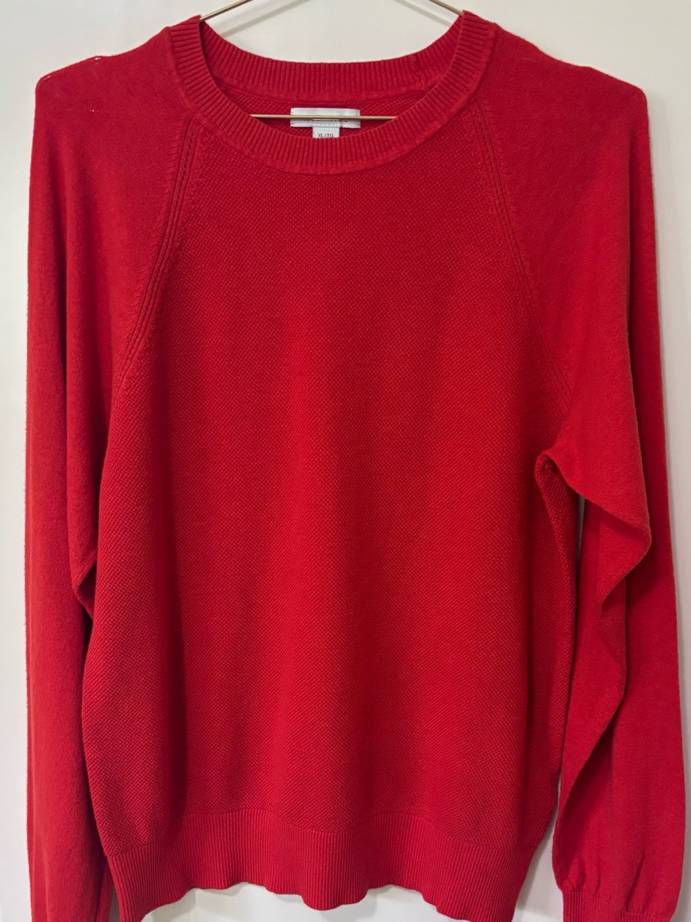 Kit and Ace| Bright Red Cotton Blend Comfy Casual Crewneck Sweater Sz XL
